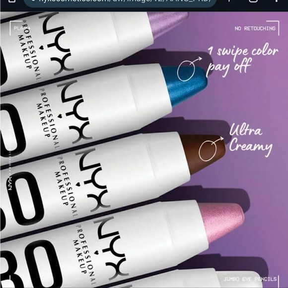 New! NYX Professional Makeup, Jumbo Eye Pencil! JUMBO COLOR in AN ALL-IN-ONE! - Picture 3 of 5